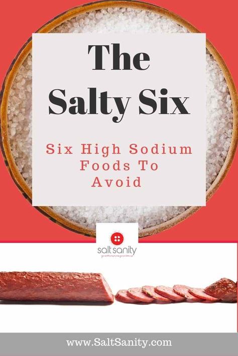 Foods High In Sodium, Easy Low Sodium Recipes, Salt Free Diet, Low Sodium Recipes Heart, Sodium Foods, Low Sodium Snacks, Salt Free Recipes, High Sodium Foods, Heart Healthy Recipes Low Sodium