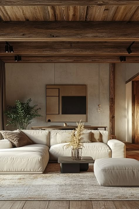 Exploring textured ceilings with wood beams and 3D panels, showcased in a vibrant interior setting using 1 stunning image. Wood Beam Trim, Wood Beam Room Divider, Flat Ceiling With Beams, Wood Ceiling Living Room, Wood Vaulted Ceiling, Wood Beams On Ceiling, Ceilings With Wood Beams, Wood Panel Ceiling, Ceilings With Wood