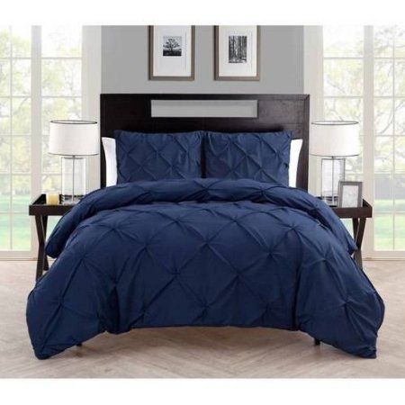 Pintuck Bedding, Pintuck Comforter, Pintuck Duvet Cover, Navy Blue Bedrooms, Blue Comforter, Textured Bedding, Blue Duvet, Bed Comforter Sets, Twin Bed Sets