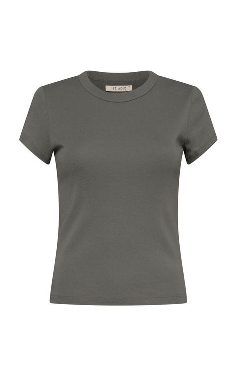 Organic Cotton Baby Tee By St. Agni | Moda Operandi St Agni, Couch Potato, Code Of Conduct, Pewter Grey, Organic Cotton Baby, Cotton Baby, Everyday Wardrobe, Baby Tee, Sleeve Designs