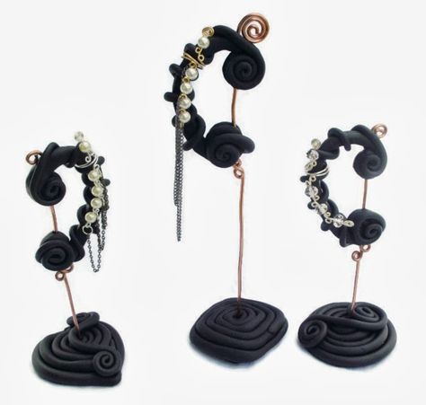 I have done an extensive search online for diy ear cuff displays / holders and haven't found any. I need a few displays for a B&M sto... Ear Cuff Display Ideas, Diy Ear Cuff, Moose Jewelry, Gothic Jewelry Diy, Jewelry Store Displays, Jewelry Shop Display, Boutique Display, Craft Fair Displays, Jewelry Displays