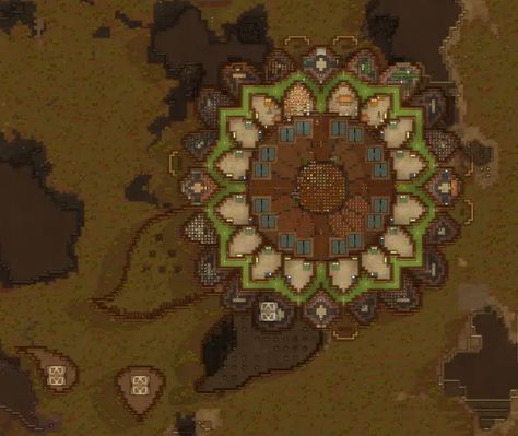 Rimworld Base Layout, Rise Of Kingdoms City Layout, Ravnica Map, Sci Fi City, Custom Map, City Art, Sunflower, Sci Fi, Map