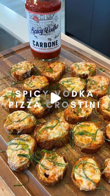 Elliott Sulkis on Instagram: "We were on appetizer duty for Friendsgiving so we had to go Italian! 

@carbonefinefood has the BEST Spicy Vodka Sauce in the biz so what better way to use it than to make some Pizza Crostinis.

Everyone love pizza. These were a hit! Especially with the kids.

COMMENT the word PIZZA for the full recipe to your DMs. 

#Carbone #feedingJackie #spicyvodka #pizza #crostini" Pizza Crostini, Spicy Vodka Sauce, Party Nibbles, Nibbles For Party, Vodka Sauce, Finger Food Appetizers, Love Pizza, Small Bites, Finger Foods