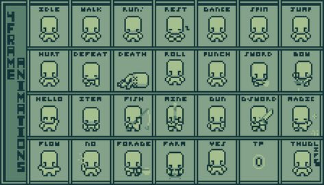 Top Down Pixel Art Characters, Top Down Tileset, Pixel Tileset, Pixel Art Tileset, Animation Sprite, Pixel Game, Pixel Characters, Pixel Animation, Pixel Art Tutorial