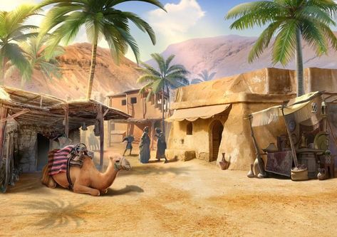 Egypt Village, Bible Background, Arab Desert, Engagement Party Photo Ideas, Wallpaper Bright, Panda Cartoon, Jumma Mubarak Beautiful Images, Arabian Art, Forest Background