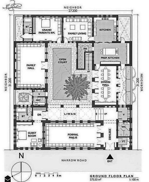 House Plans With Pool, U Shaped Houses, House Plans Ideas, Indian House Plans, Pool House Plans, Mansion Floor Plan, Courtyard House Plans, 광고 디자인, Architectural Floor Plans