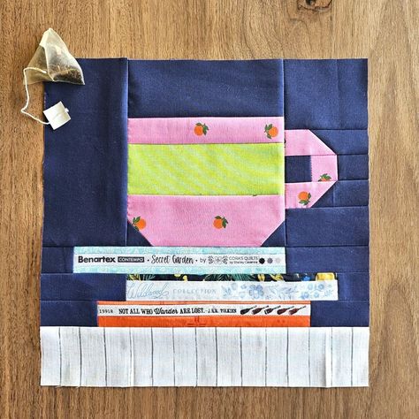 Tea and Books Quilt Block — Crafty Staci Book Quilt Block Free Pattern, Book Quilt Block, Jar Quilt, Crafty Staci, A Stack Of Books, Paper Pieced Quilt, Tea And Books, A Cup Of Tea, Fun Craft