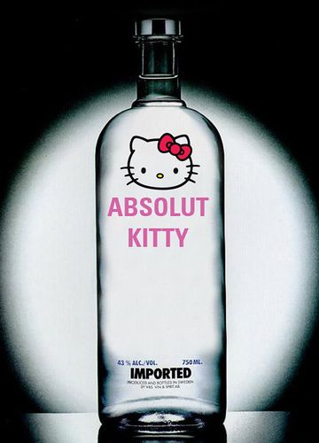 Absolut Kitty by fukk.yu, via Flickr Pretty Alcohol Bottles, Aesthetic Alcohol Bottle, Malibu Alcohol, Hello Kitty Vodka, Aesthetic Vodka Bottles, Pretty Vodka Bottles, Inner Demon, Hello Kitty Y2k, Pretty Alcoholic Drinks