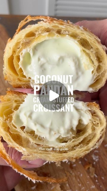 Cream Filled Croissant Recipe, Coconut Croissant, Croissant Filling Ideas, Costco Croissants, Vietnamese Coffee Recipe, Filled Croissants, Diplomat Cream, Asian Grocery Store, Croissant Recipe