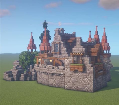 Minecraft Starter Base, Minecraft Castle, Minecraft Medieval, Canal House, Minecraft Decorations, Minecraft House Designs, Minecraft Stuff, Minecraft Architecture, Minecraft Buildings