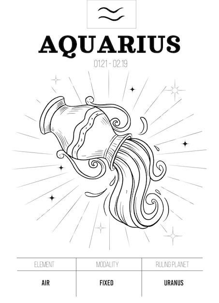 Aquarius Patchwork Tattoo, Zodiac Signs Aquarius Tattoo, Aquarius Flash Tattoo, Horoscope Art Aquarius, Aquarius Line Art, Aquarius Water Bearer Tattoo, Aquarius Sign Symbol, Aquarius Sketch, Aquarius Zodiac Sign Symbol