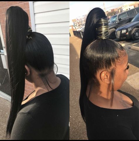 Genie Ponytail Genie Ponytail Weave, Genie Ponytail, Fierce Hairstyles, High Ponytail Styles, Slicked Back Hairstyles, Ponytail Weave, Cupcake Hair, Exotic Hair, Ponytail Ideas