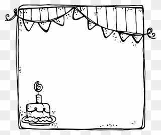 Birthday Border Black And White Clipart Birthday Card Borders Design, Birthday Clipart Black And White, Birthday Borders Frames, Birthday Borders, Birthday Border Design, Birthday Border, Happy Birthday Doodles, Banner Doodle, Birthday Verses For Cards