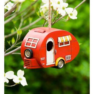 Camper Birdhouse, Mini Caravan, Squirrel Feeders, Camper Art, Bird Houses Ideas, Camping Vintage, Bird Houses Ideas Diy, Handmade Birdhouses, Rustic Ladder