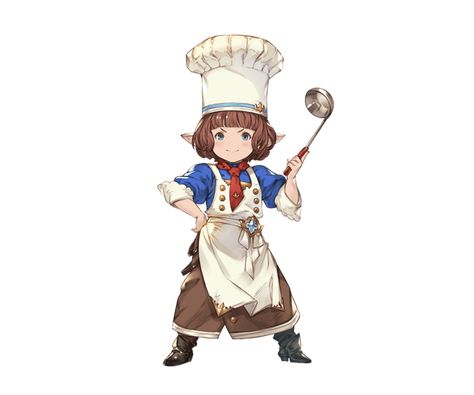 Chef Bridgette #granbluefantasy Whole Heart, Game Character Design, Fantasy Rpg, Dnd Characters, Anime Poses, Cute Characters, Fantasy Character Design, Card Game, Trading Card