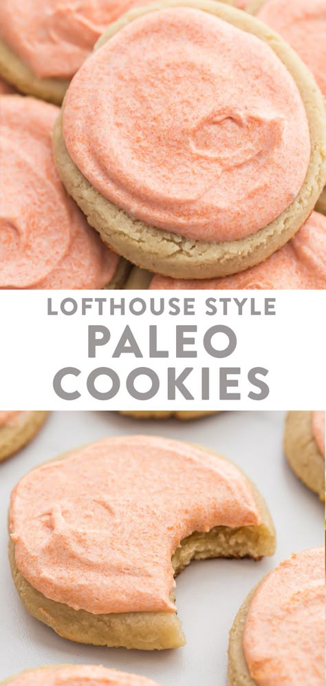 Paleo Lofthouse Style Iced Sugar Cookies Paleo Baking Powder, Cookies With Frosting, Cookies Photography, Lofthouse Cookies, Cookies Gluten Free, Paleo Cookies, Paleo Recipes Dessert, Paleo Baking, Shaped Cookies