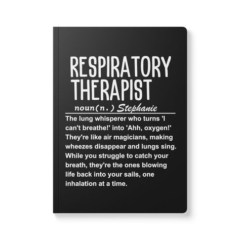 Respiratory Therapist Gift | Pulmonology gift |Pulmonologist Gift | Rt Graduation gift | Respiratory Therapist Gift by SparklingLivas on Etsy Respiratory Therapist Student, Therapist Aesthetic, Healthcare Heroes, Soft Cover Journal, Pulmonology, Nursing Student Gifts, Respiratory Therapist, Therapist Gifts, Hard Work And Dedication