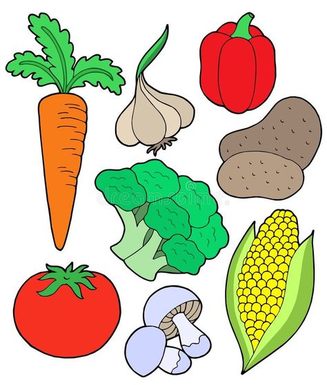 Colección de Vegatable ilustración del vector Go Grow And Glow Foods Worksheet, Healthy Food Pictures, Healthy Food Activities, Preschool Food, Fun Rainy Day Activities, Alphabet Crafts Preschool, Creative Clips Clipart, Breakfast Recipes Sweet, Fruits Drawing