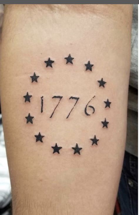 Freedom Tattoos, Pride Tattoo, Patriotic Tattoos, Usa Tattoo, History Tattoos, Military Tattoos, Flag Tattoo, Bicep Tattoo, Betsy Ross