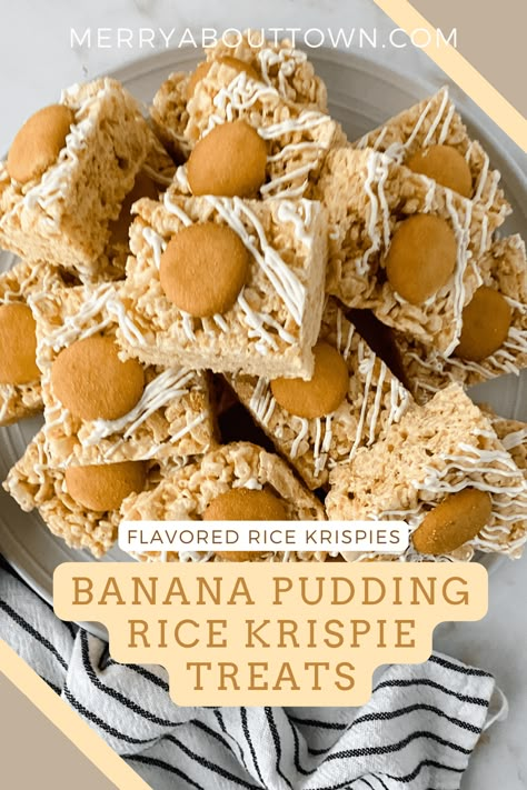 Banana Cream Pie Rice Krispies, Freeze Dried Rice Crispy Treats, Banana Cream Pie Rice Krispie Treats, Cute Rice Crispy Treats, Cookie Dough Rice Krispie Treats, Types Of Rice Krispie Treats, Rice Krispie Treats Cinnamon Toast Crunch, Rice Krispie Treats For A Crowd, Rice Crispy Treats Flavors