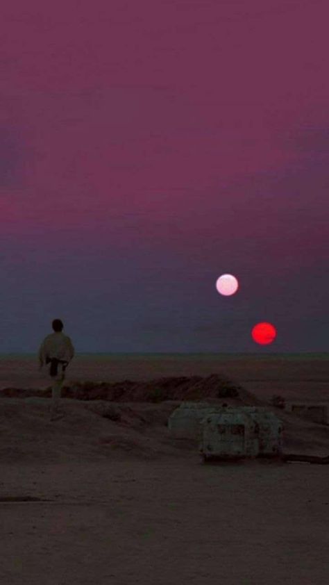 Star Wars Two Suns, Purple Star Wars Wallpaper, Tattooine Sunset, Orange Star Wars Aesthetic, Star Wars Binary Sunset Wallpaper, Star Wars Sunset, Star Wars Tatooine Sunset, Star Wars Rebels Wallpaper Desktop, Purple Wallpaper