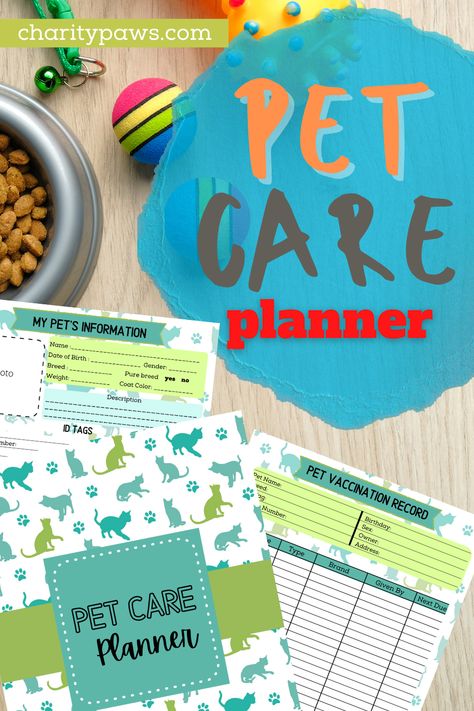 Keep your pets medical records in order with our pet care planner! Free download! Planner Free Download, Pet Care Printables, Pet Care Planner, Pet Health Record, Pet Planner, Pet Sitting Business, Family Organization, Calming Corner, Free Puppies