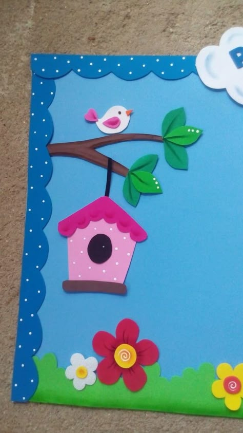 Board For Classroom Ideas, Paper Craft For Project File, Files Decoration Ideas, File Decorations Ideas, Felt Paper Craft, Attendance Register Cover Design, Kids Scrapbook Ideas, Scrapbook Decoration Ideas, Scrapbook Ideas For Kids