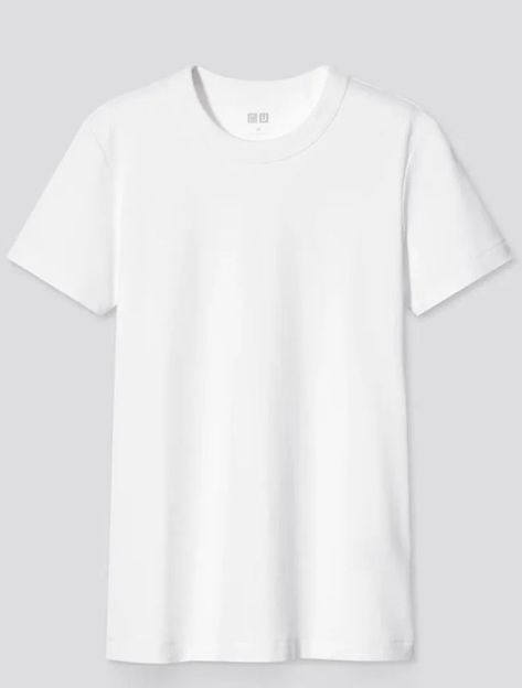 uniqlo Uniqlo Tshirt, Uniqlo U, Uniqlo Women, Workout Tee, Uniqlo, White Undershirt, Color White, Slim Fit, T-shirt