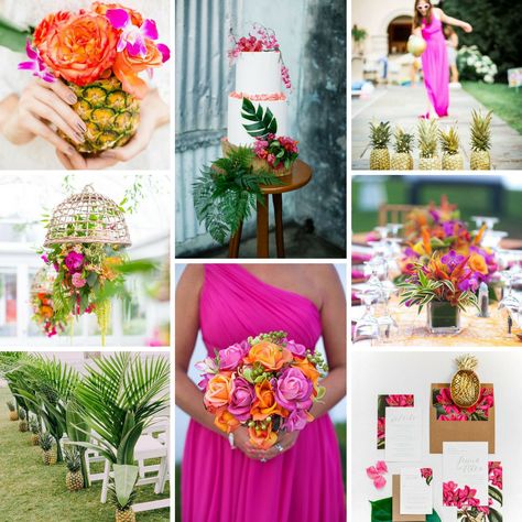 Inspiration for your wedding day | collated by Hanami Dream | caribbean wedding | tropical wedding | pink green yellow and orange wedding #wedding #theme #inspiration #weddingplanning #weddinginspiration Carribean Wedding Theme, Island Theme Wedding Reception, Tropical Wedding Theme Caribbean, Tropical Wedding Theme Bridesmaid Dresses, Jamaica Wedding Decor, Carribean Theme Wedding, Tropical Wedding Theme Color Palettes, Caribbean Wedding Decor, Tropical Wedding Colors Palette