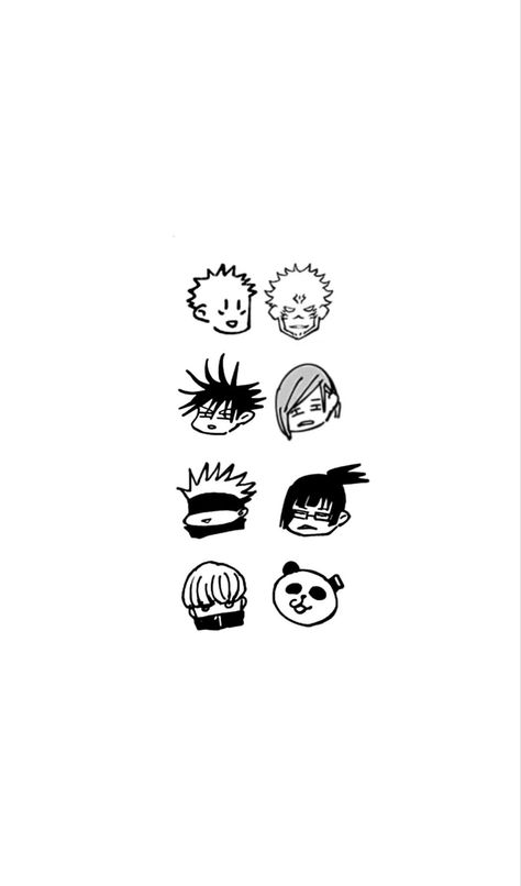 Jujutsu Kaisen Tattoo Ideas, Jujutsu Kaisen Tattoo, Tattoo Ideas Simple, Homescreen Icons, Anime Diy, Simple Tattoos For Guys, 심플한 그림, Simple Anime, Omerta Tattoo