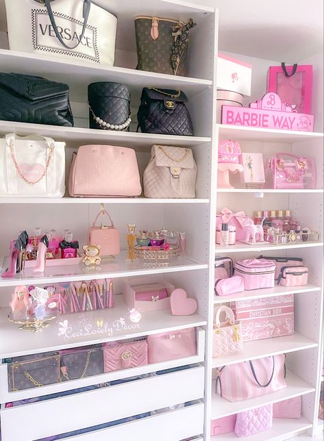 Ikea, pax Pink Organization, 2000s Autumn, Ikea Pax Closet, Pax Closet, Bedroom Ideas For Small Rooms Cozy, Pink Closet, Pink Wardrobe, Dressing Room Closet, Beautiful Closets