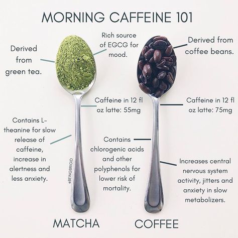 Morning Caffeine 101: MATCHA VS COFFEE 🍵🍵☕️☕️⁠⠀ ⁠⠀ Matcha is a green tea powder--it's extremely high in antioxidants. Most of the benefits… Matcha Benefits Powder, Matcha Vs Coffee, Green Tea Vs Coffee, Tea Vs Coffee, 2024 Diet, Period Health, Coffee Matcha, Matcha Drink, Matcha Benefits