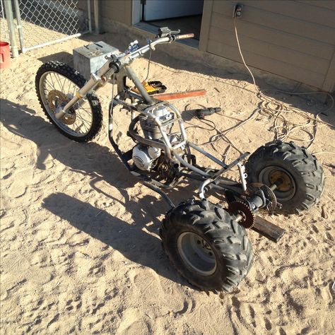 Go Kart Frame, Bike Motor, Drift Trike, A Rat, Atv Quad, Atv Quads, Build Something, Front End