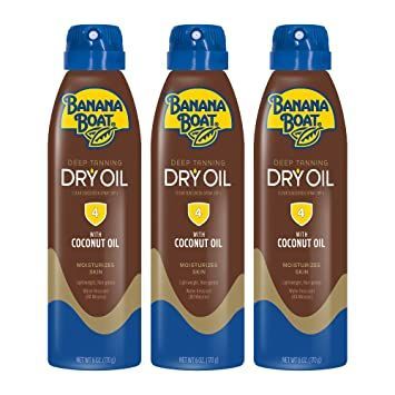 Banana Boat Ultra Mist Dry Tanning Oil, Reef Friendly, Clear Sunscreen Spray, SPF 4, 6oz. - Pack of 3 Clear Sunscreen, Spray Sunscreen, Sunscreen Spray, Banana Boat, Suntan Lotion, Tanning Oil, Dry Oil, Olive Fruit, Spf Sunscreen