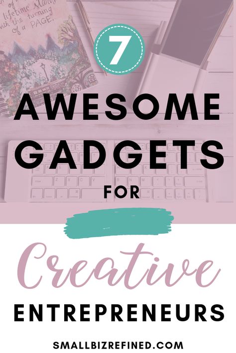 Click for the 7 BEST tech accessories & gadgets for creative entrepreneurs. These are the awesome tools I use to save time and increase productivity in my online shop & business. #creativeentrepreneur #etsyshop #smallbusiness #smallbiz #productivity Business Gadgets, Strategy Infographic, Tech Accessories Gadgets, Business Productivity, Pinterest Manager, Blog Tools, Entrepreneur Tips, Increase Productivity, Tech Tips