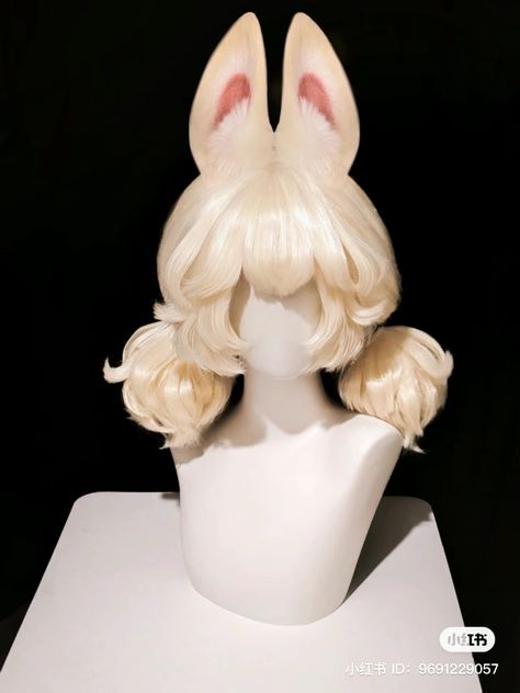 Hairstyle Ideas Character Design, Crazy Hair Designs, Simple And Unique Hairstyles, Bunny Ears Reference, Hairstyle Character Design, Bunny Ear Hairstyle, Sheep Hairstyle, Bunny Ears Hairstyle, Lolíta Hairstyle