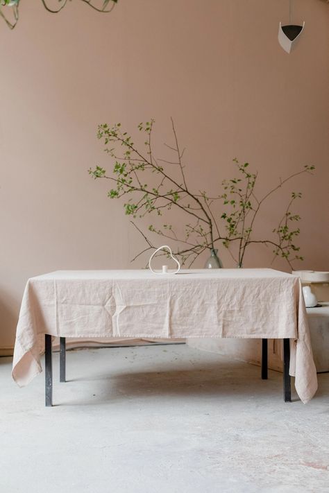 Natural Linen Tablecloth, Linen Tablecloths, Understated Luxury, European Linens, Fine Linen, Luxury Linen, Casual Dinner, Interior Inspo, Linen Tablecloth