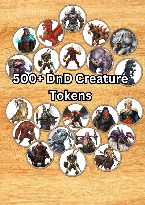 Dnd Monster Tokens, Dnd Tokens Roll20, Dnd Printables, Dm Tools, Dnd Tokens, D D Monsters, Dnd Maps, Dnd Monsters, Design Artwork