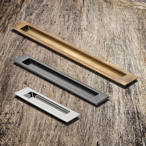 Henry Blake Hardware | Courtyard Architectural Hardware UK Flush Sliding Door, Art Deco Hardware, Interior Glazed Doors, Hardware Art, Bifold Door Hardware, Sliding Door Handle, Door Handles Modern, Bifold Door, Door Handle Design