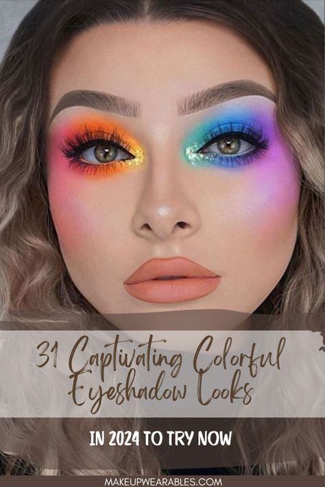 Colorful Eyeshadow Looks for a Bold, Vibrant Statement Bright Eyeshadow Looks Step By Step, Colorful Eye Makeup Step By Step, Colourful Makeup Looks Creative, Vibrant Eyeshadow Looks, Colorful Eyeliner Makeup, Colourful Eyeshadow Looks, Bright Eyeshadow Looks, Makeup Looks Colorful, Colorful Eyeshadow Looks