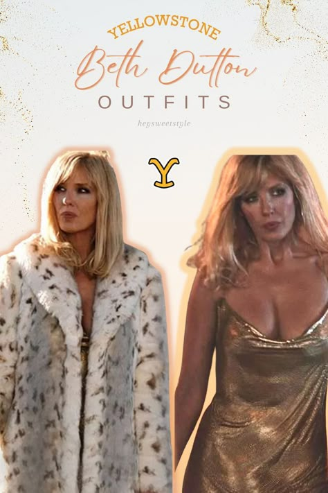 This is basically a catalog full of Beth Dutton's outfits! SO good. Beth Dutton And Rip Halloween Costume, Beth Dutton And Rip Costumes, Beth Dutton Costume Ideas, Beth Dutton Outfits, Dutton Outfits, Gold Dress Outfits, Beth Dutton Style, Yellowstone Outfits, Beth Dutton