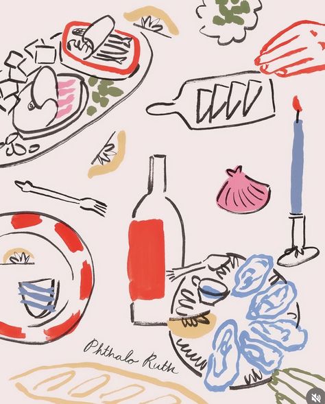 You know we’re all about art and fabulous dinner parties! 🍽️✨ These deliciously dreamy illustrations by our absolute fave, Phtalo Ruth, have us craving good food and even better vibes! Who’s ready to set the table? 🍴✨🎉 Shop the feed➡️ with our link in the bio. #DinnerPartyDreams #PhtaloRuth #étoilehome #artinspiration Dog Stealing Food, Ione Skye, Kim Gordon, Color Backgrounds, Indie Films, Foreign Film, Lost In Translation, Sofia Coppola, Beastie Boys