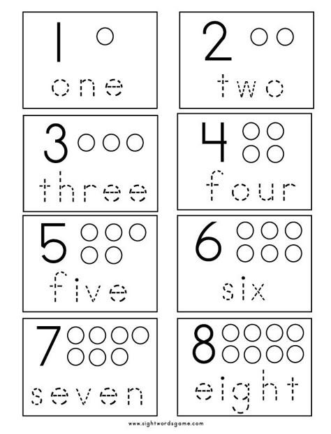 Number Words Worksheets, Number Worksheets Kindergarten, Numbers Kindergarten, Teaching Numbers, Free Kindergarten Worksheets, Sight Word Worksheets, Kids Math, Worksheets For Preschool, Numbers Preschool