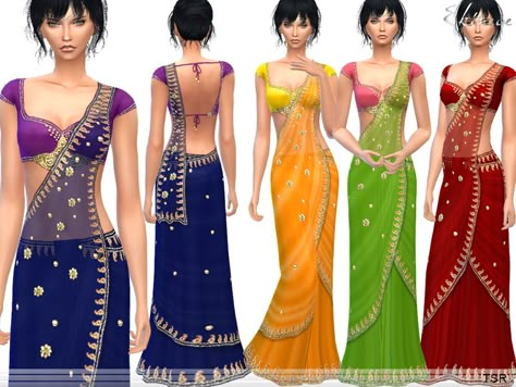 Saree embellished. 4 different colors. New item. Custom mesh by me.  Found in TSR Category 'Sims 4 Female Everyday' Sims 4 Muslim Cc, Halterneck Mini Dress, National Clothes, Sims 4 Dresses, Sims 4 Downloads, Sims 4 Update, Sims 4 Collections, Sims 4 Mods Clothes, Animal Print Skirt