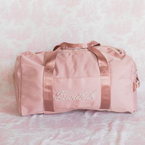 Perfect duffel bag for ballet class, gym or hospital! With a custom pearl name.  Size 20 * 10 * 10 inch, Weight at 1.2 lbs Made to order. Pearl Name, Pilates Girl, Ballet Leotards, Ballet Bag, Nutcracker Ballet, Ballet Class, Leotards Ballet, Hospital Bag, Travel Duffel