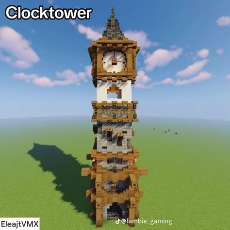 Minecraft Globe, Minecraft Sign Post, Towers Minecraft, Wind Mill Minecraft, Minecraft Watchtower Ideas, Things To Build In Minecraft, Windmill Minecraft, Minecraft Clock Tower, Minecraft Halloween Ideas