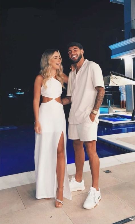 Outfits Para Resort, White Party Outfit, Outfits For Mexico, Couples Outfit, All White Party, Cute Couple Outfits, Cruise Outfits, Causual Outfits, White Party