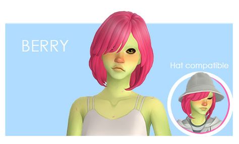 ts4cc | Patchy Ts4mm Cc, Berry Hair, Cc Skin, Side Of Face, Ts4 Mods, Sims Characters, Cc Sims4, Hair Covering, Sims 4 Anime