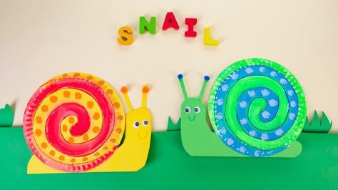 Paper Plate Snail Craft Paper Snail Craft, Snail Party, Letter S Activities, Homemade Bubble Solution, Bag Puppet, Shark Craft, Snail Craft, After School Art, Monkey Crafts