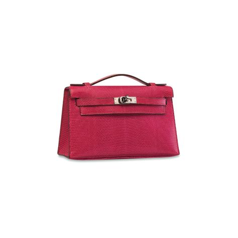 A SHINY FUCHSIA NILOTICUS LIZARD KELLY POCHETTE WITH RUTHENIUM HARDWARE Hermes Kelly Pochette, Classy Mini Dresses, Kelly Pochette, Hermes Kelly Bag, Kelly Bag, Hermes Handbags, Hermes Bags, Hermes Bag, 21st Century